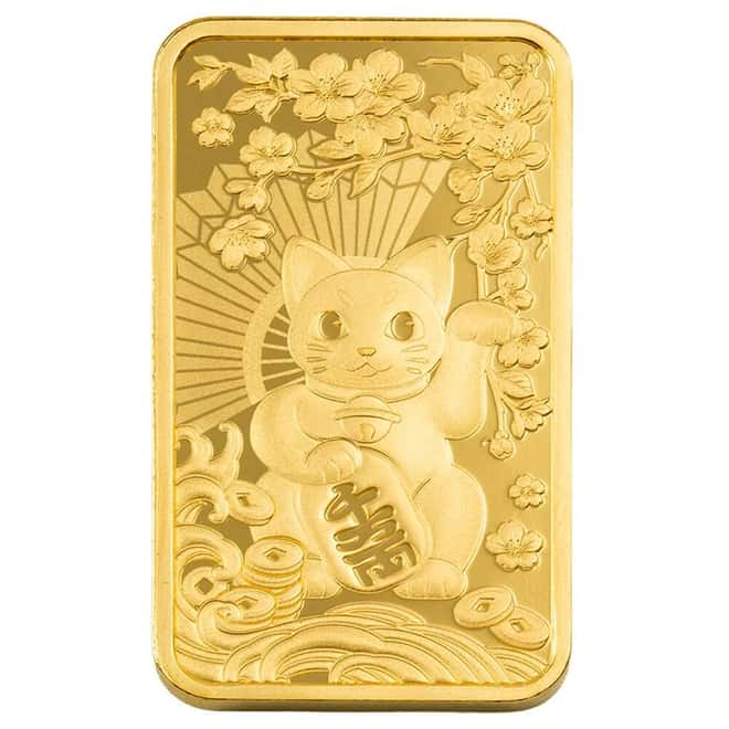 Pamp Suisse 1/2oz Good Luck Maneki Neko Minted Bar