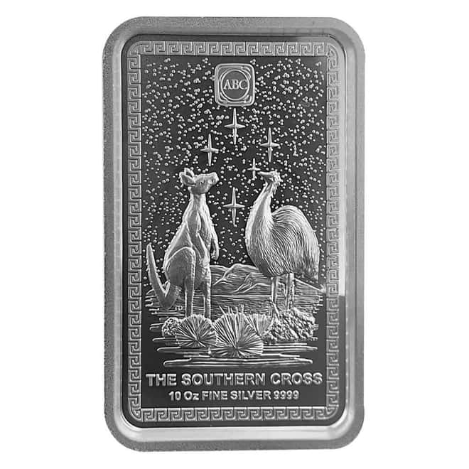 Southern Cross High Relief 10oz silver Bar