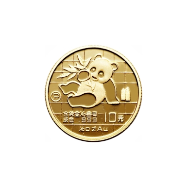 1989 China 1/10oz Gold Panda coin BU