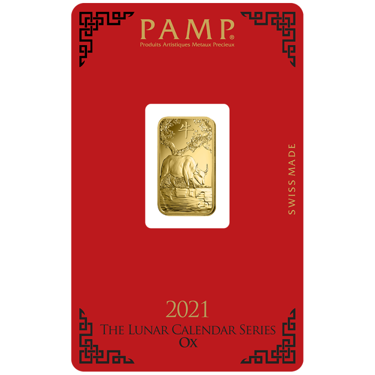 Pamp Suisse Lunar 2021 OX 5g Gold Bar