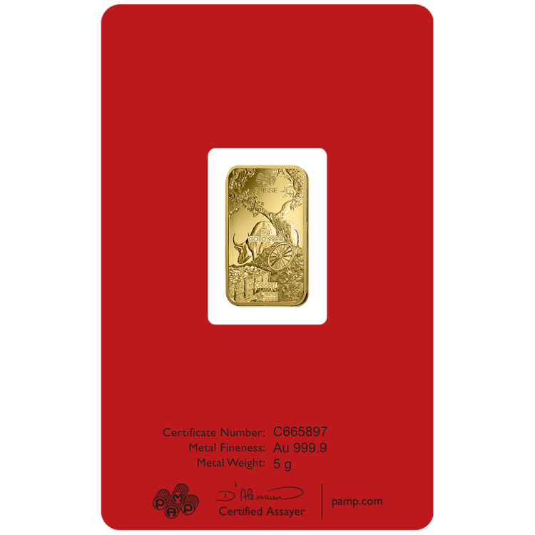 Pamp Suisse Lunar 2021 OX 5g Gold Bar
