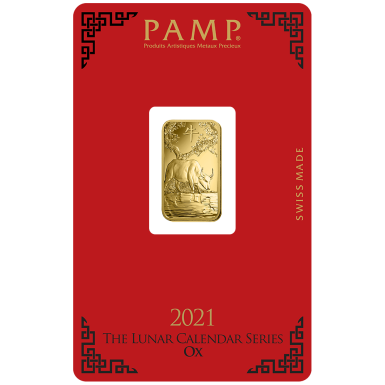 Pamp Suisse Lunar 2021 OX 5g Gold Bar