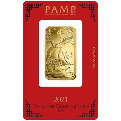Pamp Suisse Lunar 2021 OX 1oz Gold Bar