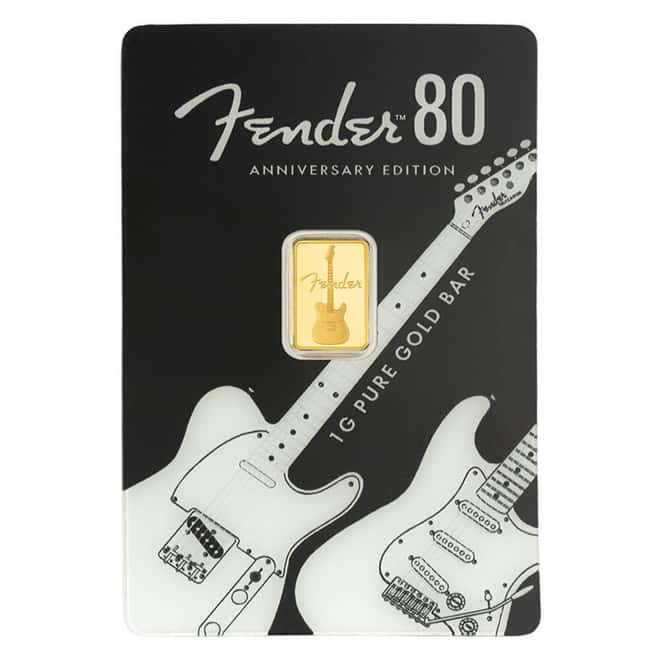 Pamp Suisse Fender 80th Ann. 1g minted bar
