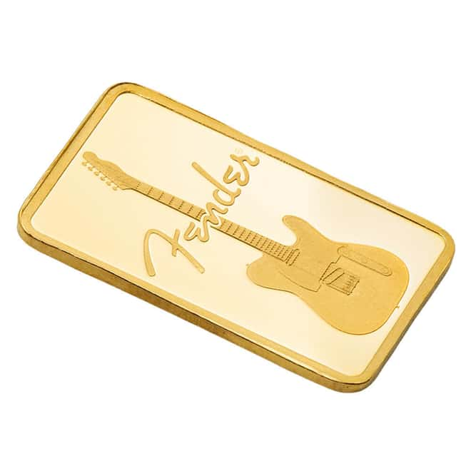 Pamp Suisse Fender 80th Ann. 1g minted bar