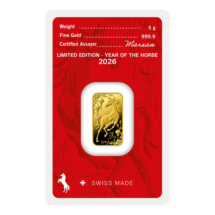 Argor Heraeus 5g Lunar horse minted bar