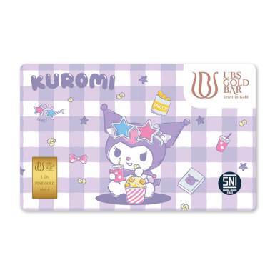 UBS Sanrio kuromi with popcorn 1g minted bar