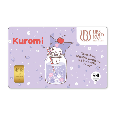 UBS Sanrio kuromi with sparkling 1g minted bar