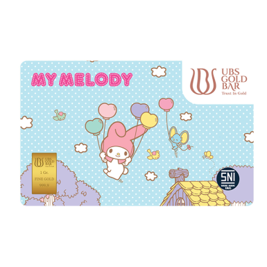 UBS Sanrio my melody with balloon 1g minted bar